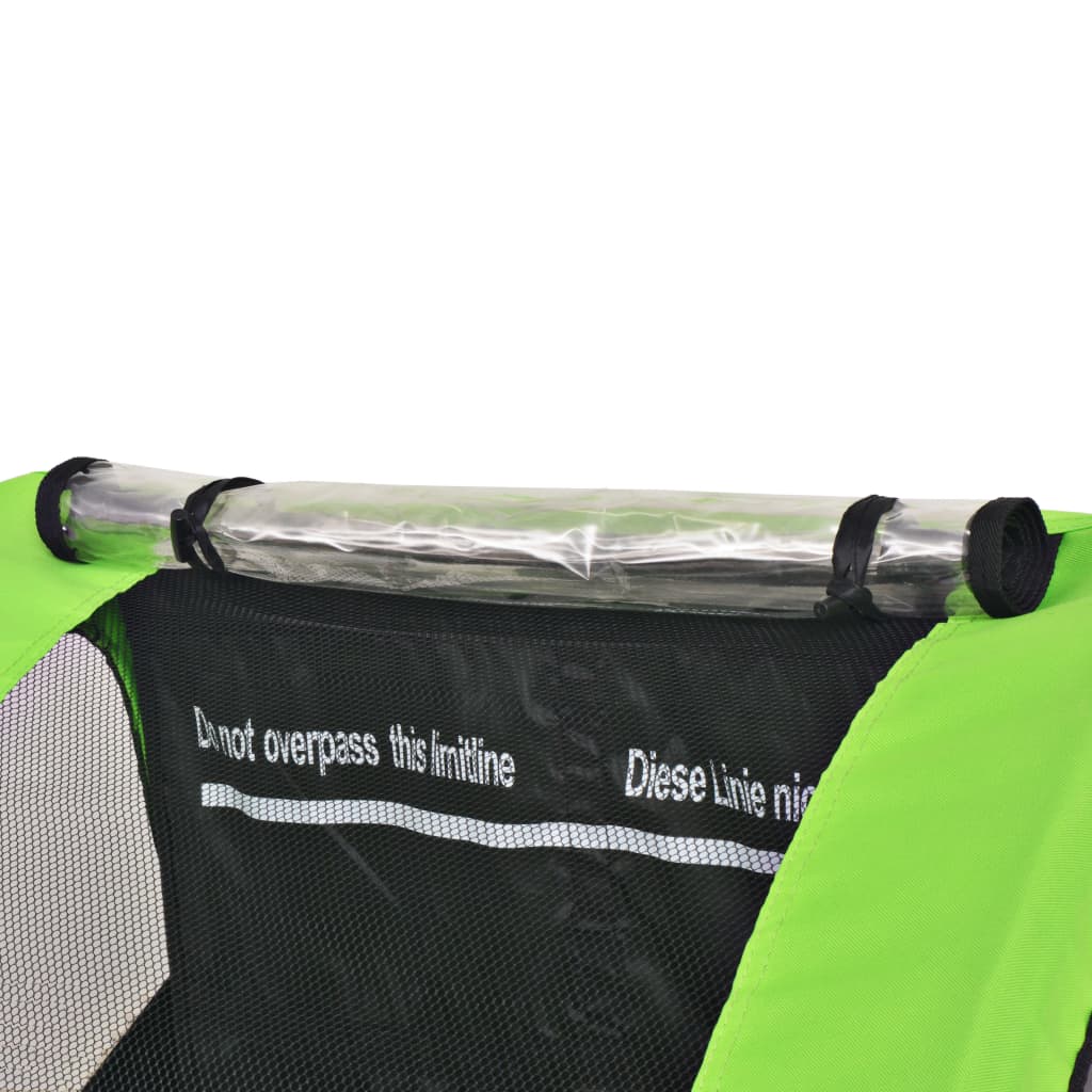 Vidaxl Bicycle Trailer 30 kg grigio e verde