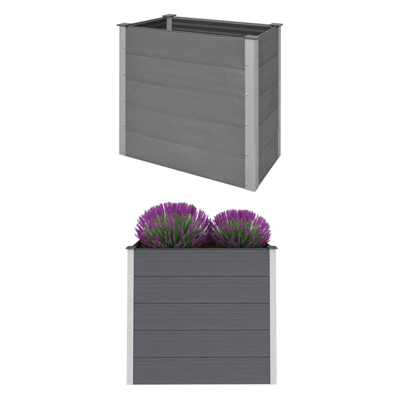 Vidaxl Planning Box elevado 100x50x91 cm HKC Gray