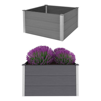 Vidaxl fioriera raccolta 100x100x54 cm hkc grigio