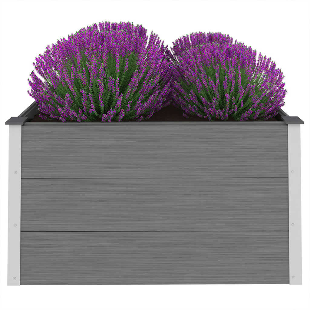 Plantador Vidaxl elevado 100x100x54 cm HKC Gray
