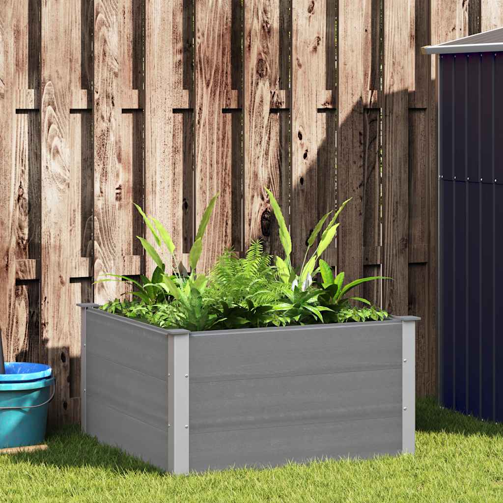 Plantador Vidaxl elevado 100x100x54 cm HKC Gray