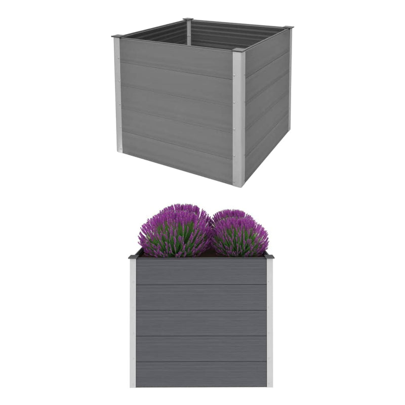 Vidaxl Planning Box elevado 100x100x91 cm HKC Gray