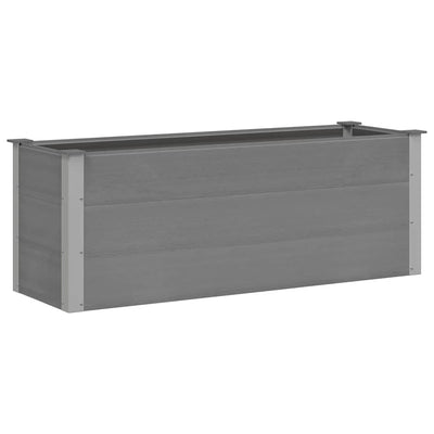 Vidaxl plantenbak verhoogd 150x50x54 cm hkc grijs