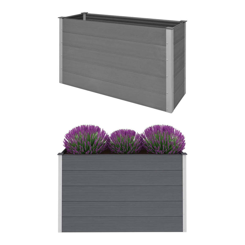 Plantador Vidaxl elevado 150x50x91 cm HKC Gray