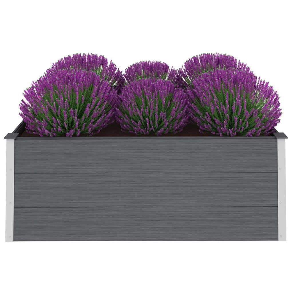 Vidaxl plantenbak verhoogd 150x100x54 cm hkc grijs