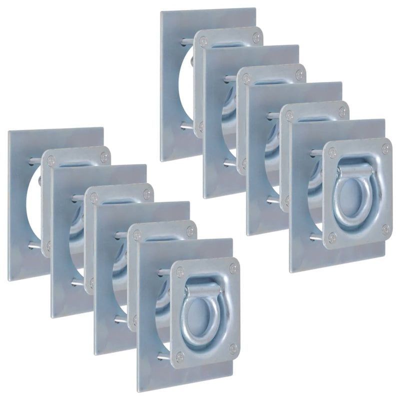 Anillos de montaje Vidaxl para remolque 2000 kg de acero galvanizado 8 PCS