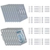 Anillos de montaje Vidaxl para remolque 2000 kg de acero galvanizado 8 PCS