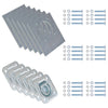 Anillos de montaje Vidaxl para remolque 2000 kg de acero galvanizado 6 PCS