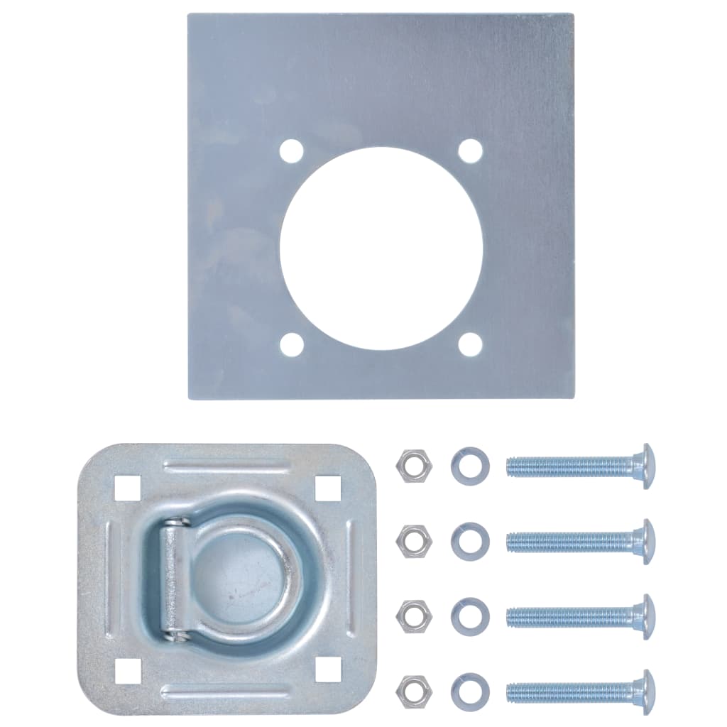 Anillos de montaje Vidaxl para remolque 2000 kg de acero galvanizado 6 PCS