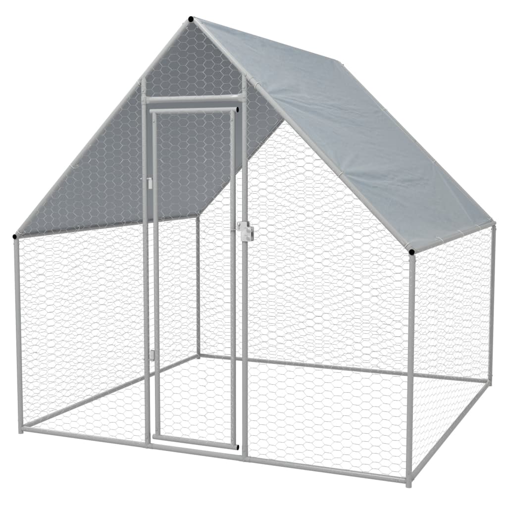 Vidaxl Buitenhok para pollos 2x2x1.92 M de acero galvanizado