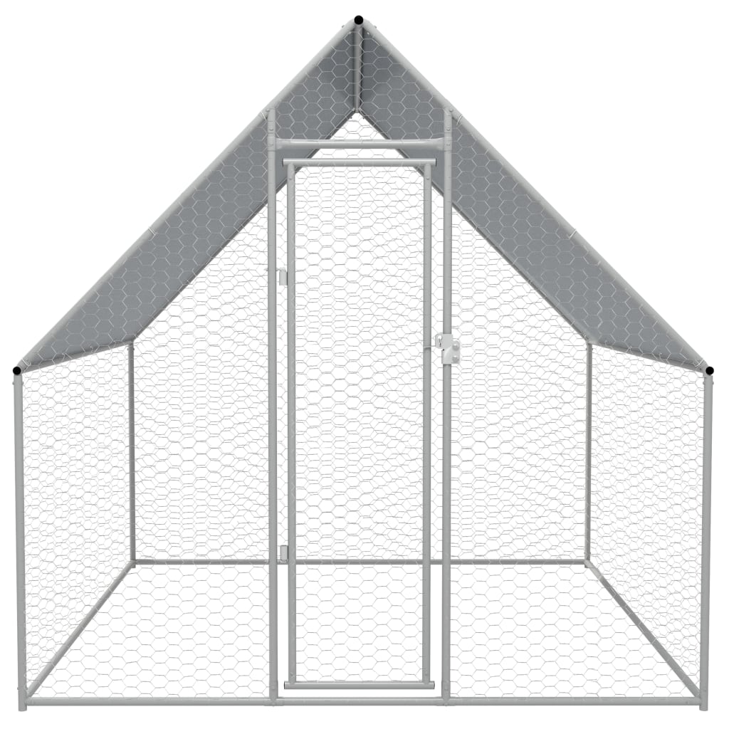 Vidaxl Buitenhok para pollos 2x2x1.92 M de acero galvanizado