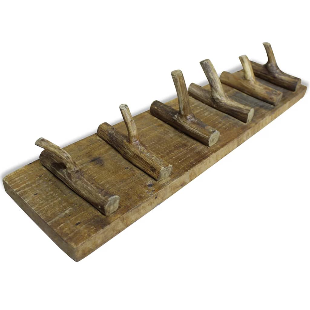 Vidaxl Coat Rack 60x15 cm de madera reciclada mixta
