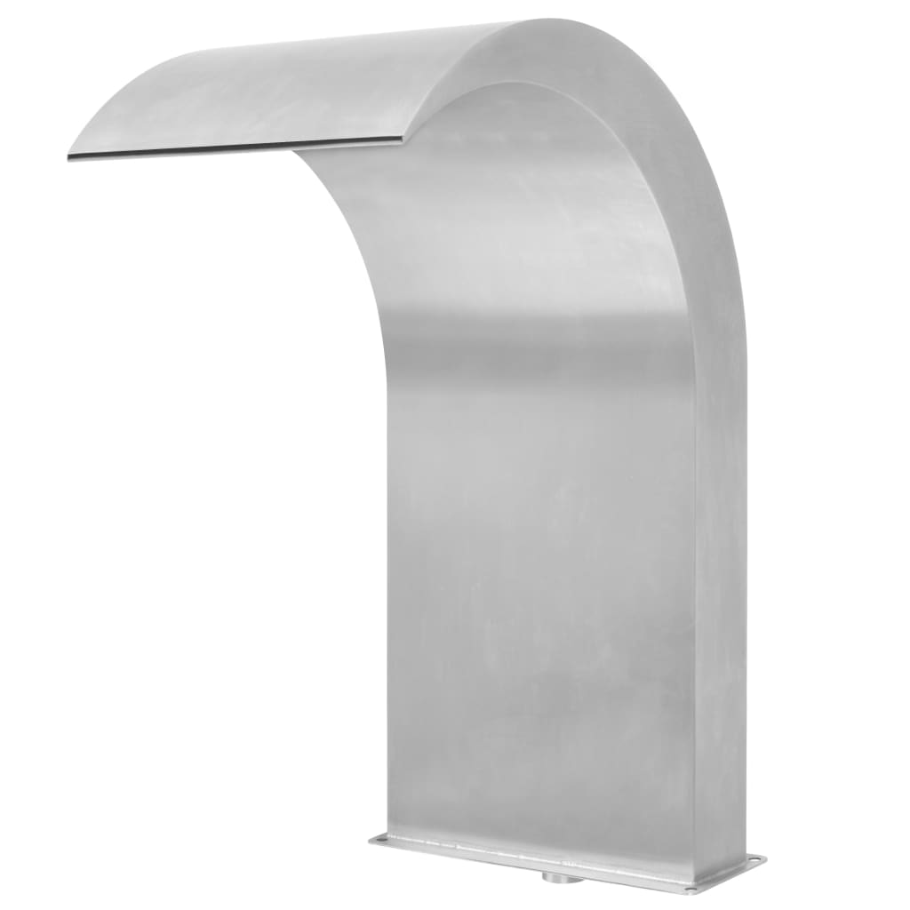 Vidaxl Fuente de piscina 45x30x65 cm de acero inoxidable de color plateado
