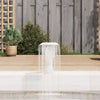 Vidaxl Fuente de piscina 64x30x52 cm de acero inoxidable de color plateado