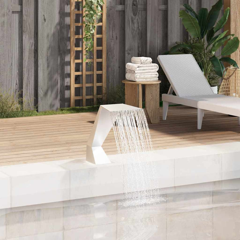 Vidaxl Fuente de piscina 64x30x52 cm de acero inoxidable de color plateado