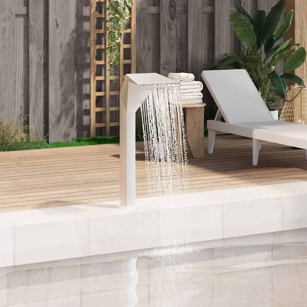 Vidaxl Fuente de piscina 50x30x90 cm de acero inoxidable de color plateado