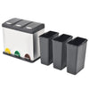 Vidaxl Pedal Bin per riciclaggio in acciaio inossidabile da 24 L