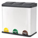Bin de pedal Vidaxl para reciclar 54 l de acero inoxidable