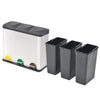 Vidaxl Pedal Bin per riciclaggio in acciaio inossidabile 54 L