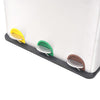 Vidaxl Pedal Bin per riciclaggio in acciaio inossidabile 54 L