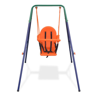 Vidaxl Toddler Swing set con cablaggio di sicurezza arancione