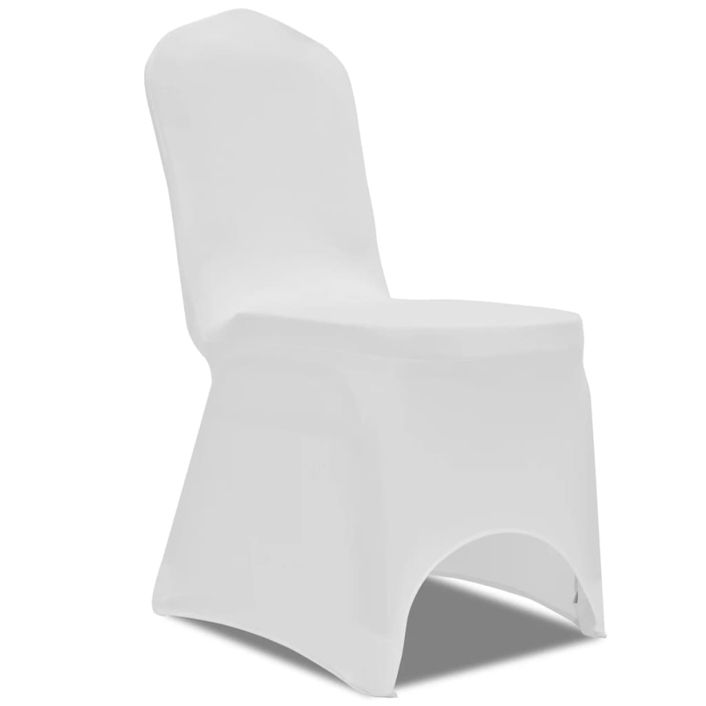 Las cubiertas de asiento de Vidaxl estiran blancos 100 sts