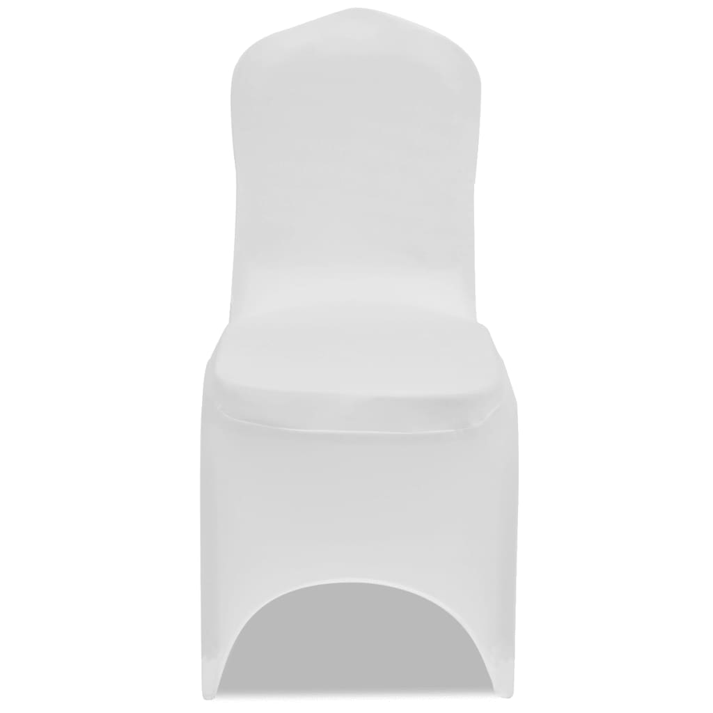 Vidaxl stoelhoezen stretch wit 100 st