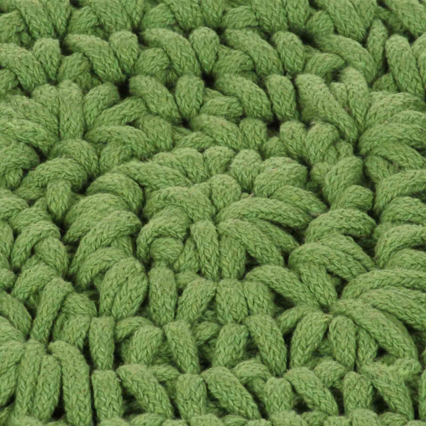 Vidaxl plaid kussen basketweave met kussen groen 50 x 50 cm katoen