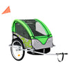 Vidaxl Bicycle Trailer e Pram 2 in 1 verde e grigio