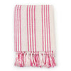 Strisce Plaid Vidaxl 125x150 cm di cotone rosa e bianco