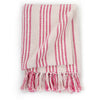 Strisce Plaid Vidaxl 125x150 cm di cotone rosa e bianco