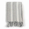 Strisce plaid Vidaxl 220x250 cm di cotone grigio e bianco