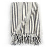 Strisce plaid Vidaxl 220x250 cm di cotone grigio e bianco