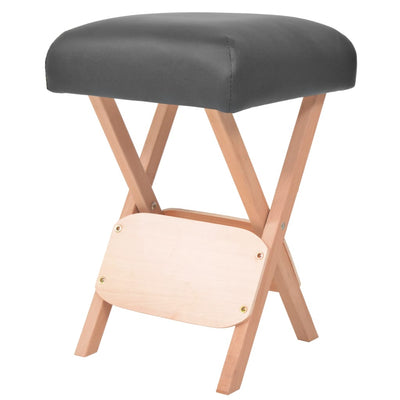 Taburete de masaje Vidaxl con asiento de 12 cm de espesor 2 Fulsters plegables negros