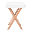 Sgabello da massaggi Vidaxl con sedile spesso 12 cm pieghevole bianco