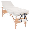 Vidaxl Mesa Massage Plegable 3 zonas de 10 cm de espesor Blanco
