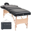 Tavolo da massaggi Vidaxl Crollabile 3 zone 10 cm di spessore nero