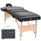 Tavolo da massaggi Vidaxl Crollabile 3 zone 10 cm di spessore nero