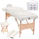 Vidaxl Massage tabletas Bandeo plegable 3 zonas de 10 cm de espesor blanco