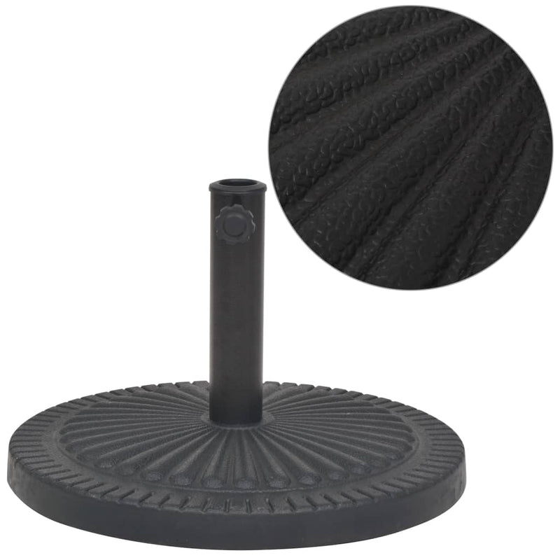 Vidaxl parasolvoet rond 14 kg hars zwart