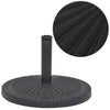 Vidaxl Parasol Foot circa 14 kg di resina nera