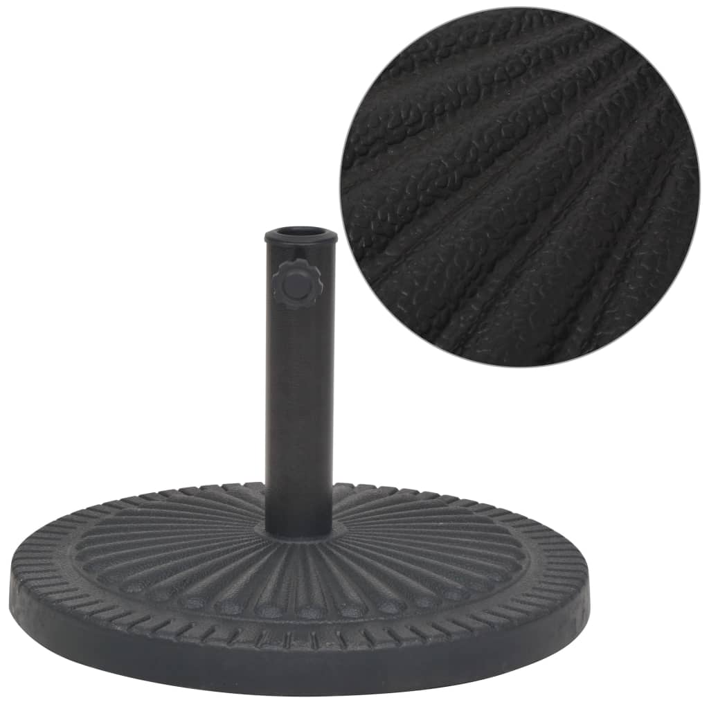 Vidaxl parasolvoet rond 14 kg hars zwart