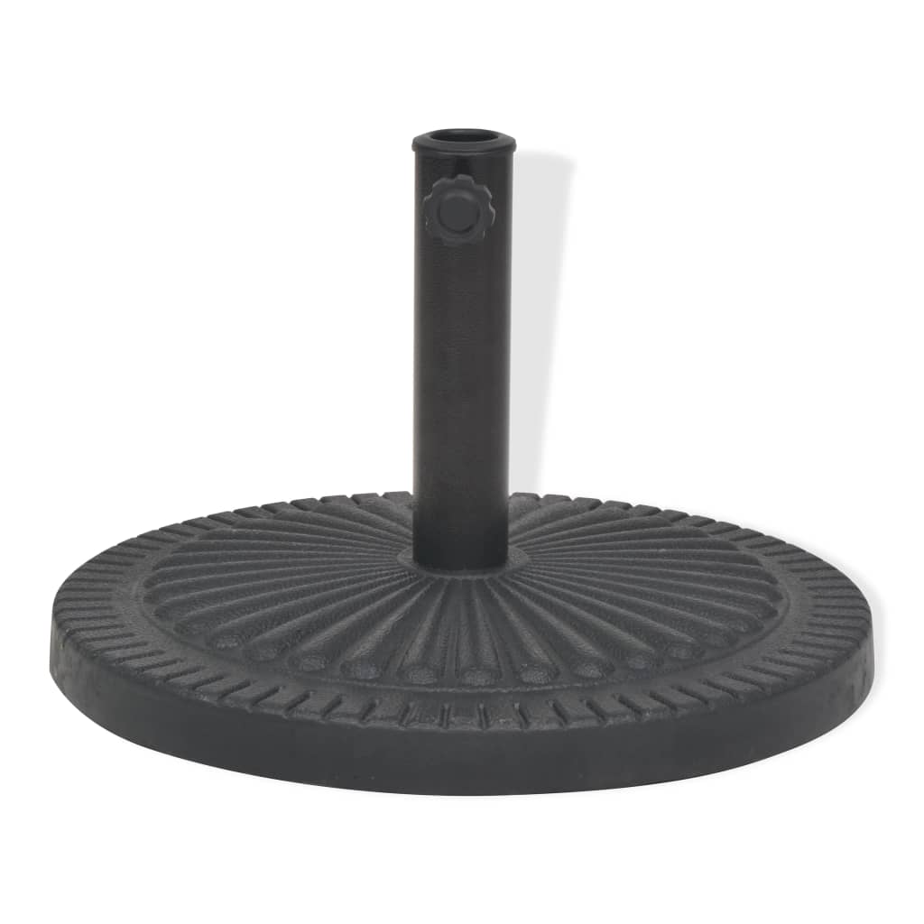 Vidaxl parasolvoet rond 14 kg hars zwart