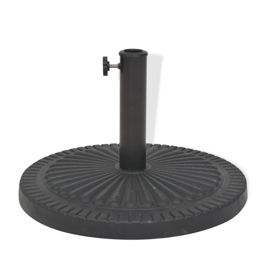 Vidaxl parasolvoet rond 14 kg hars zwart
