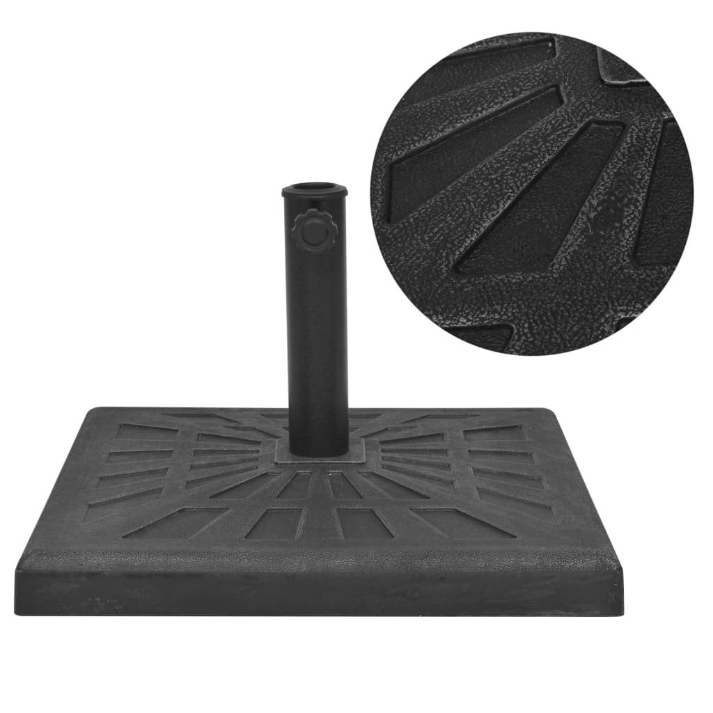 Vidaxl Parasol Foot Square 19 kg Resina Nera