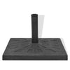 Vidaxl Parasol Foot Square 19 kg Resina Nera