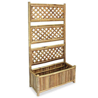 Vidaxl fioriera allevata con rack da 70 cm di bambù