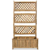 Plantador Vidaxl elevado con rack 70 cm de bambú