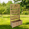 Plantador Vidaxl elevado con rack 70 cm de bambú