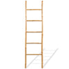 Vidaxl handdoekladder met 5 sporten 150 cm bamboe